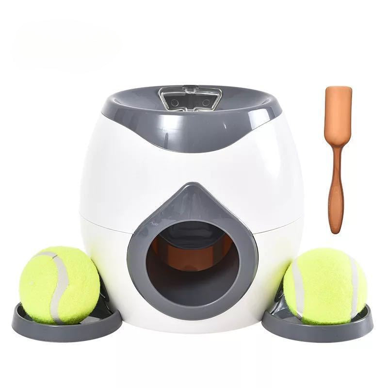 Pet Dog Tennis Treat Dispenser Training Device Reward Machine Dog Snack Machine Ball Tossing Device Interactive Fun Dog Toy