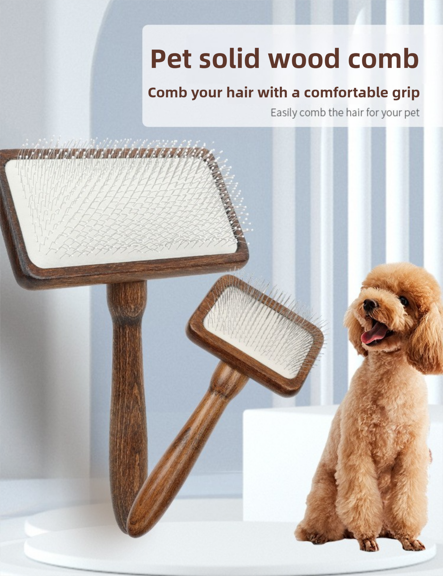 Dogs And Cats Solid Wood Comb