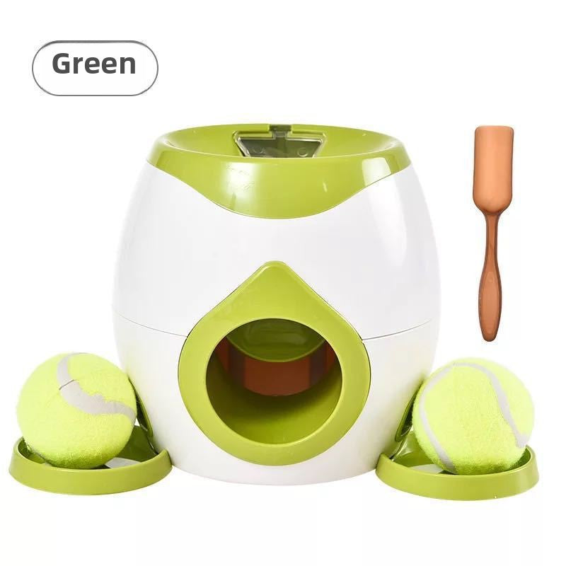Pet Dog Tennis Treat Dispenser Training Device Reward Machine Dog Snack Machine Ball Tossing Device Interactive Fun Dog Toy