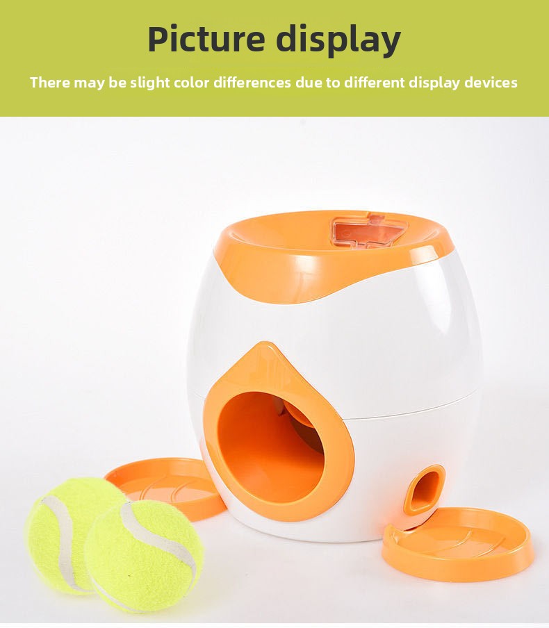 Pet Dog Tennis Treat Dispenser Training Device Reward Machine Dog Snack Machine Ball Tossing Device Interactive Fun Dog Toy