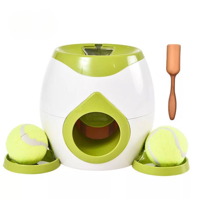 Pet Dog Tennis Treat Dispenser Training Device Reward Machine Dog Snack Machine Ball Tossing Device Interactive Fun Dog Toy
