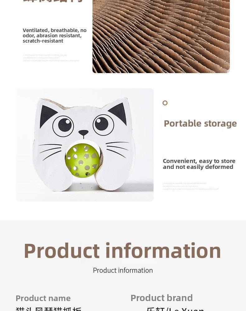 Cat's Paw Pad Wholesale Cat Claw Grinding Tool Corrugated Paper Wear-Resistant Cat Toy Thickened Cat Scratch Board Supplies