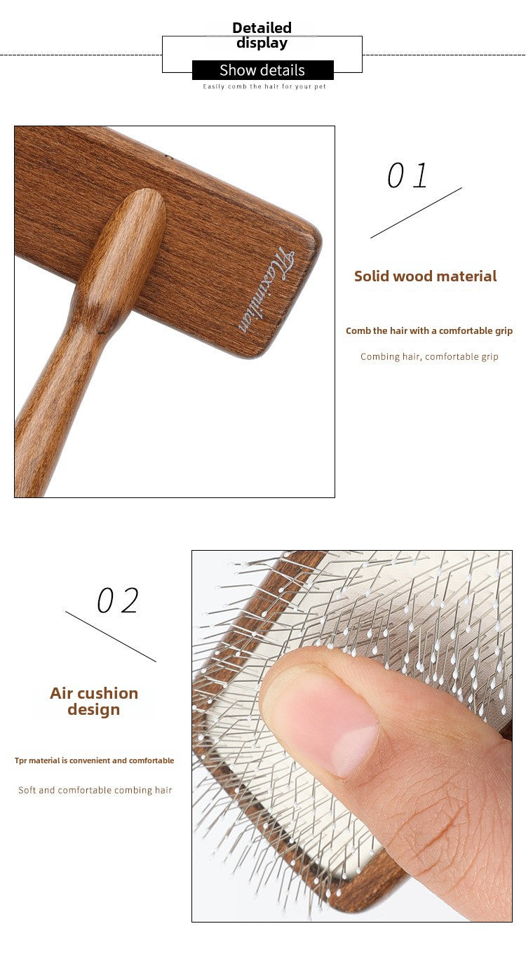 Dogs And Cats Solid Wood Comb