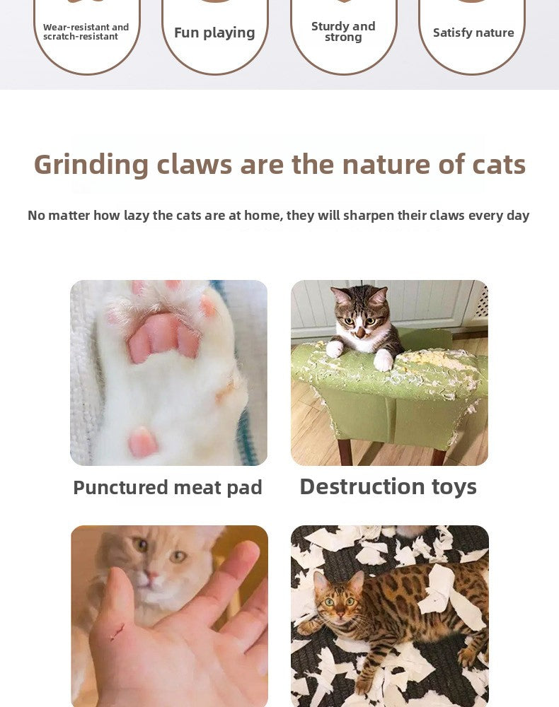 Cat's Paw Pad Wholesale Cat Claw Grinding Tool Corrugated Paper Wear-Resistant Cat Toy Thickened Cat Scratch Board Supplies