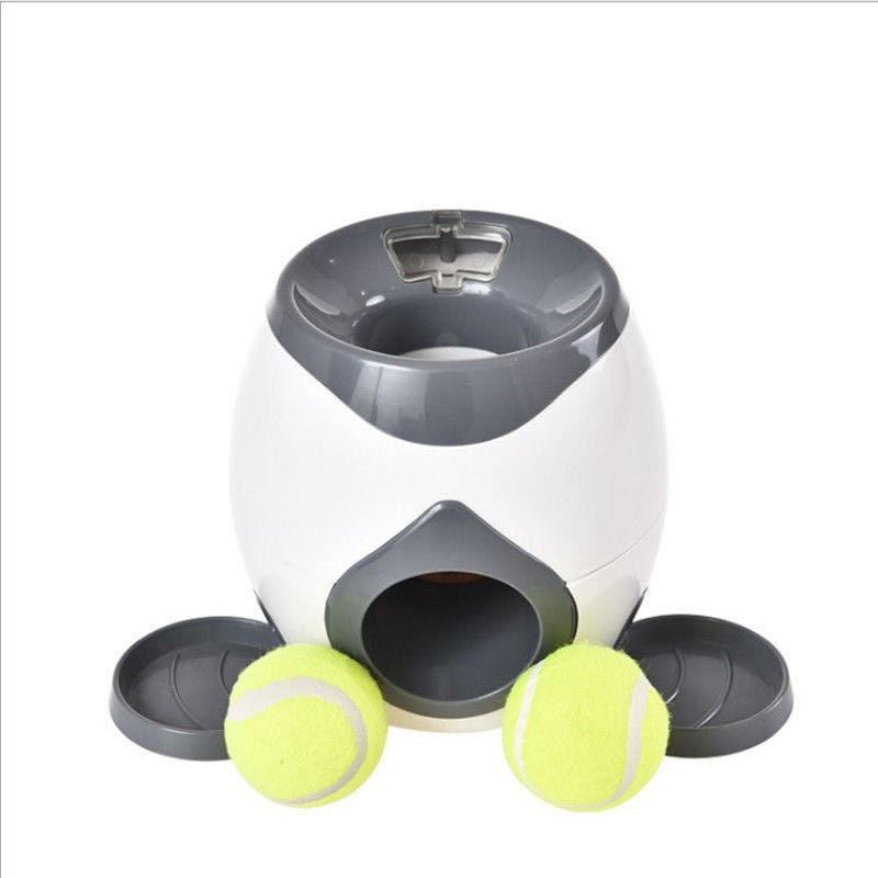 Pet Dog Tennis Treat Dispenser Training Device Reward Machine Dog Snack Machine Ball Tossing Device Interactive Fun Dog Toy
