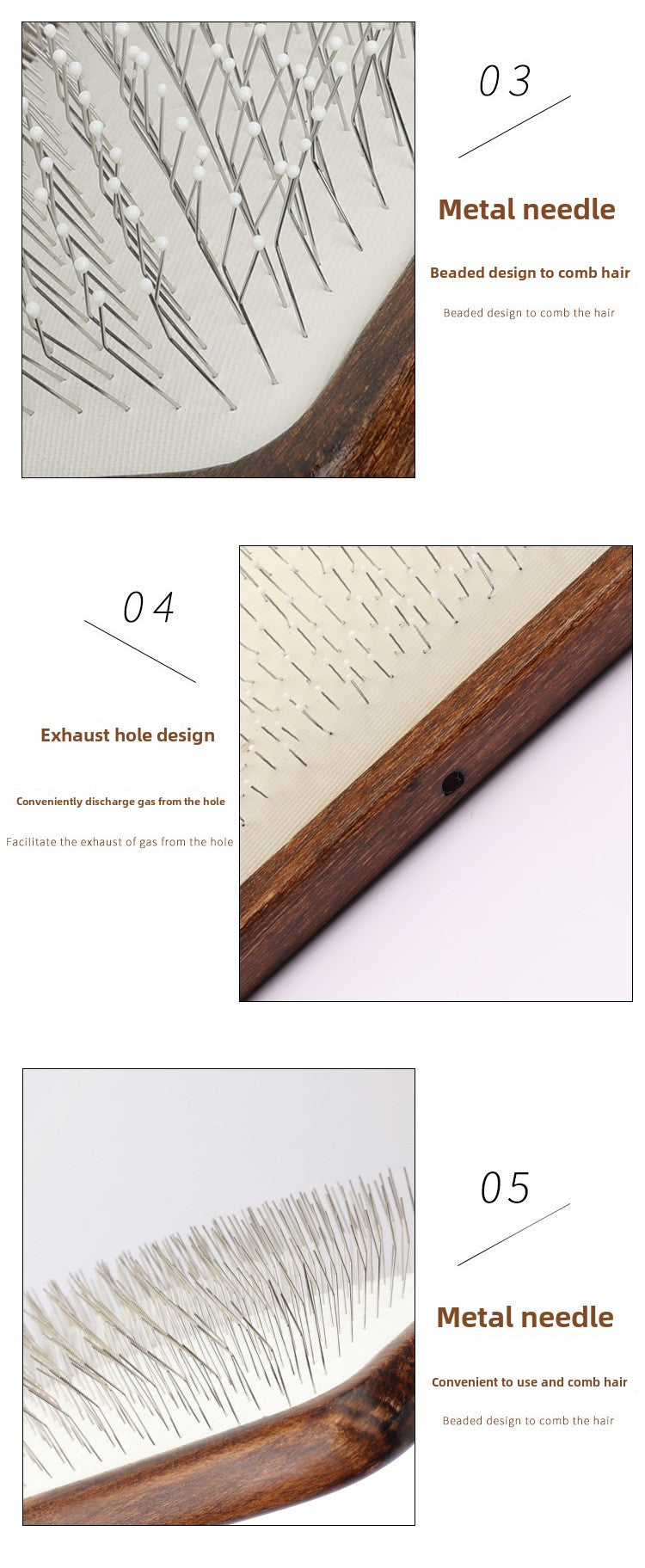 Dogs And Cats Solid Wood Comb