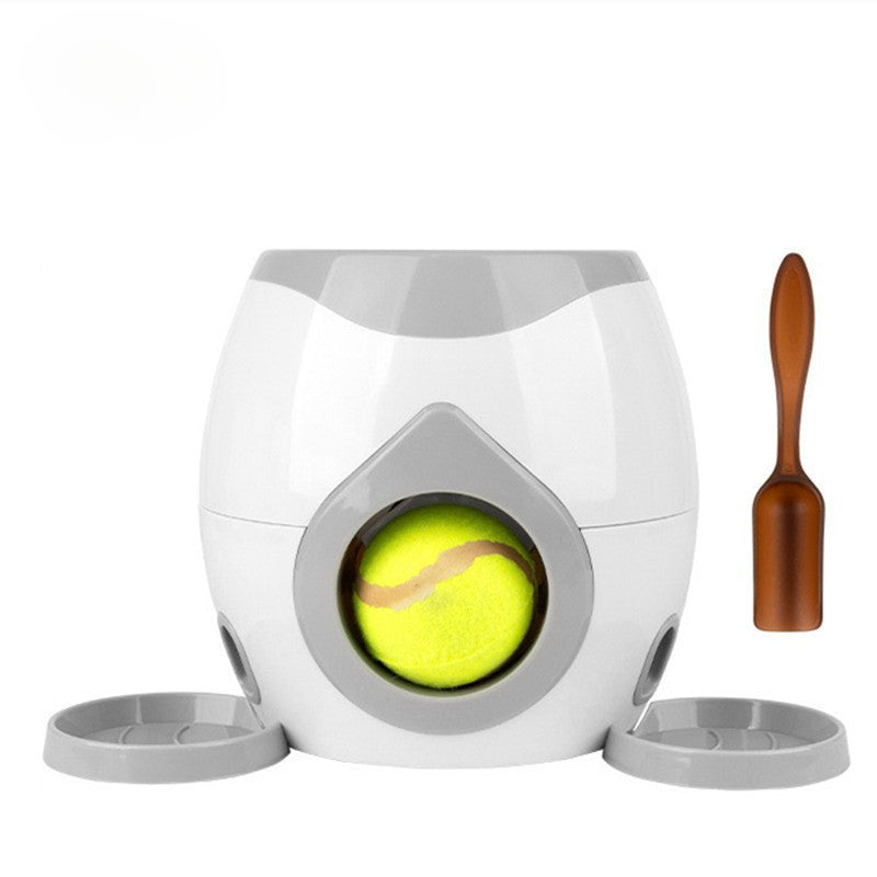 Pet Dog Tennis Treat Dispenser Training Device Reward Machine Dog Snack Machine Ball Tossing Device Interactive Fun Dog Toy