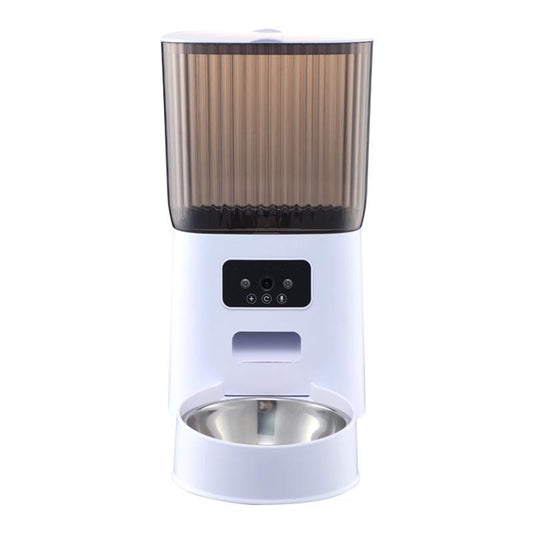 Pet intelligent automatic feeder regularly quantitative feeder visual remote control control cat food, dog food stainless steel bowl