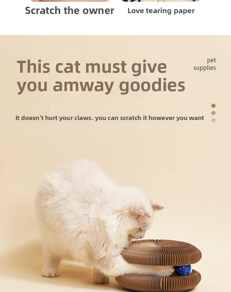 Cat's Paw Pad Wholesale Cat Claw Grinding Tool Corrugated Paper Wear-Resistant Cat Toy Thickened Cat Scratch Board Supplies